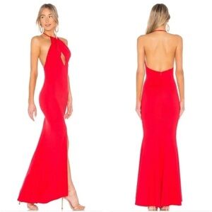 Lovers + Friends Rosa Gown in Red Rose Large